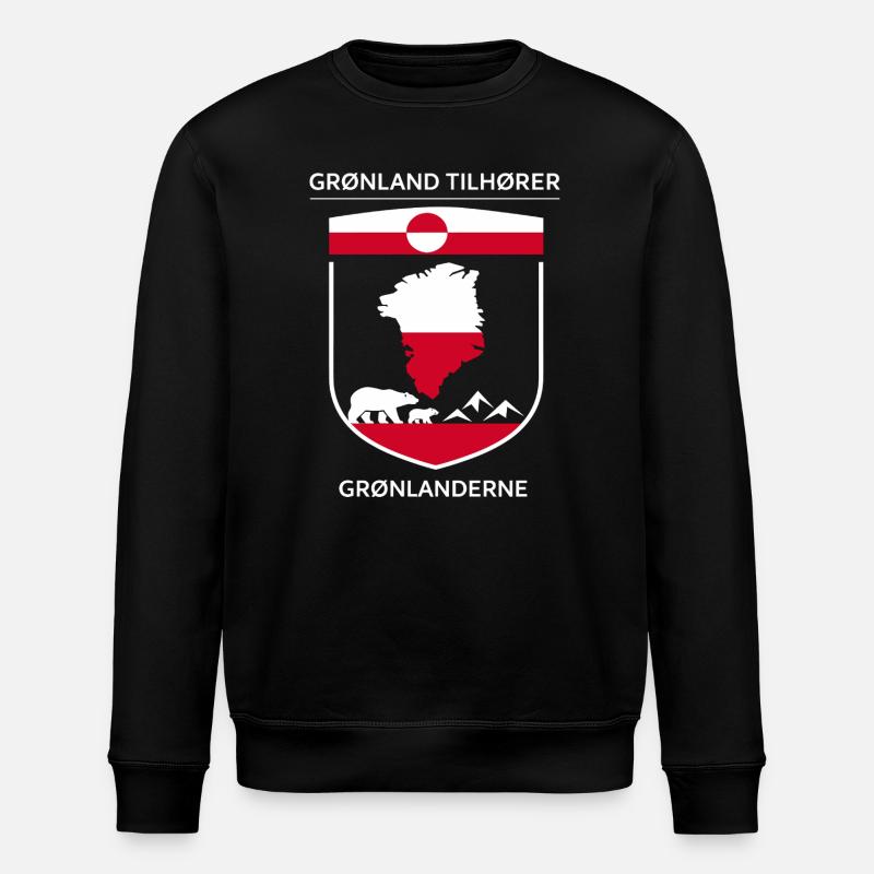 Grönland Gehört Grönländern Statement Geschenk - Stanley/Stella Unisex Bio-Sweatshirt ROLLER - Schwarz