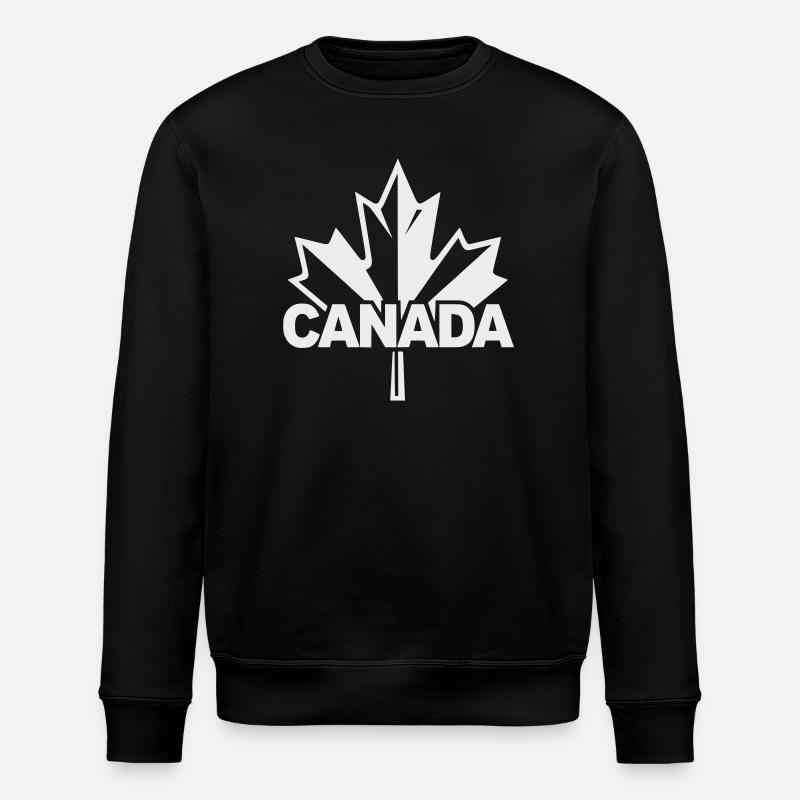 Canada Maple Leaf Logo - Stanley/Stella ROLLER Unisex Organic Sweatshirt - black