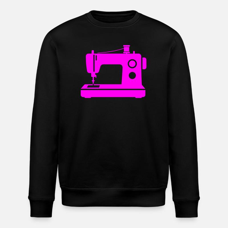 Machine à coudre rose - Sweat bio ROLLER Stanley/Stella Unisexe - noir