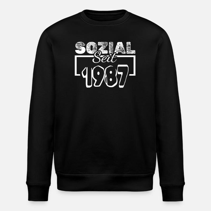 Social 1987 - Sweat bio ROLLER Stanley/Stella Unisexe - noir