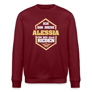 Alessia - Stanley/Stella Unisex Bio-Sweatshirt ROLLER - Burgunderrot - Vorne - Nik (191cm)