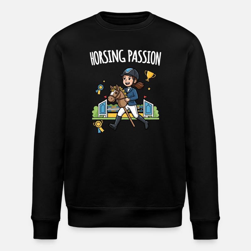 Passion pour la cavalerie - Sweat bio ROLLER Stanley/Stella Unisexe - noir
