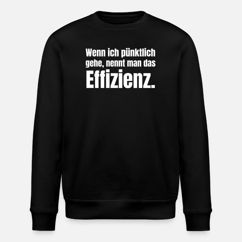 Punctuality as efficiency - Stanley/Stella ROLLER Unisex Organic Sweatshirt - black