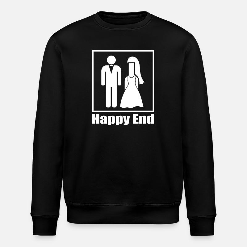 The true happy ending wedding - Stanley/Stella ROLLER Unisex Organic Sweatshirt - black
