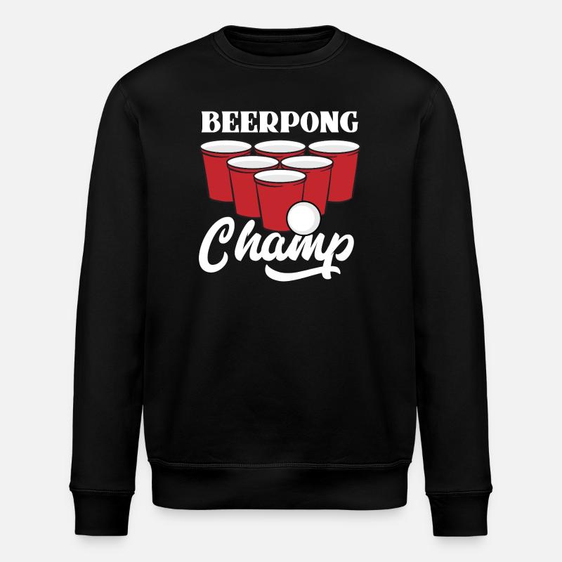 BeerPong Champion Motiv - Stanley/Stella Unisex Bio-Sweatshirt ROLLER - Schwarz
