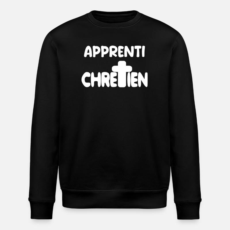 Catholic Christian Gift God - Stanley/Stella ROLLER Unisex Organic Sweatshirt - black