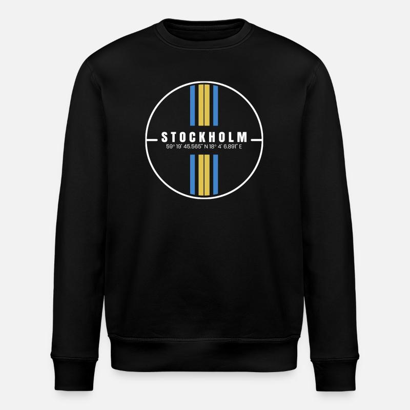 Stockholm Coordinates - Stanley/Stella ROLLER Unisex Organic Sweatshirt - black