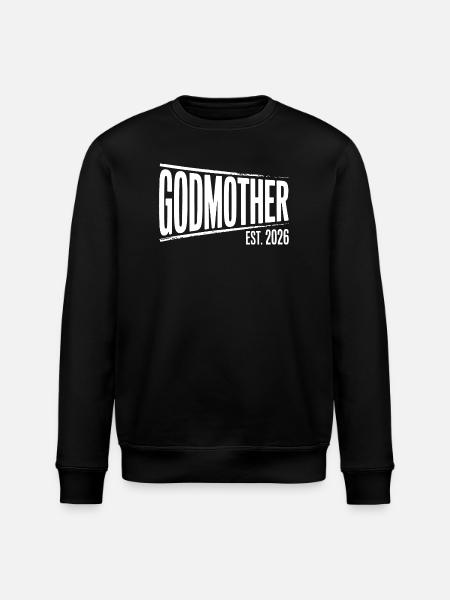 Gottmutter Est.2026 Grafik - Stanley/Stella Unisex Bio-Sweatshirt ROLLER - Schwarz