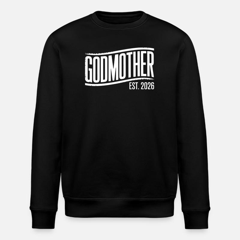 GODMOTHER EST 2026 Bold Logo - Stanley/Stella ROLLER Unisex Organic Sweatshirt - black
