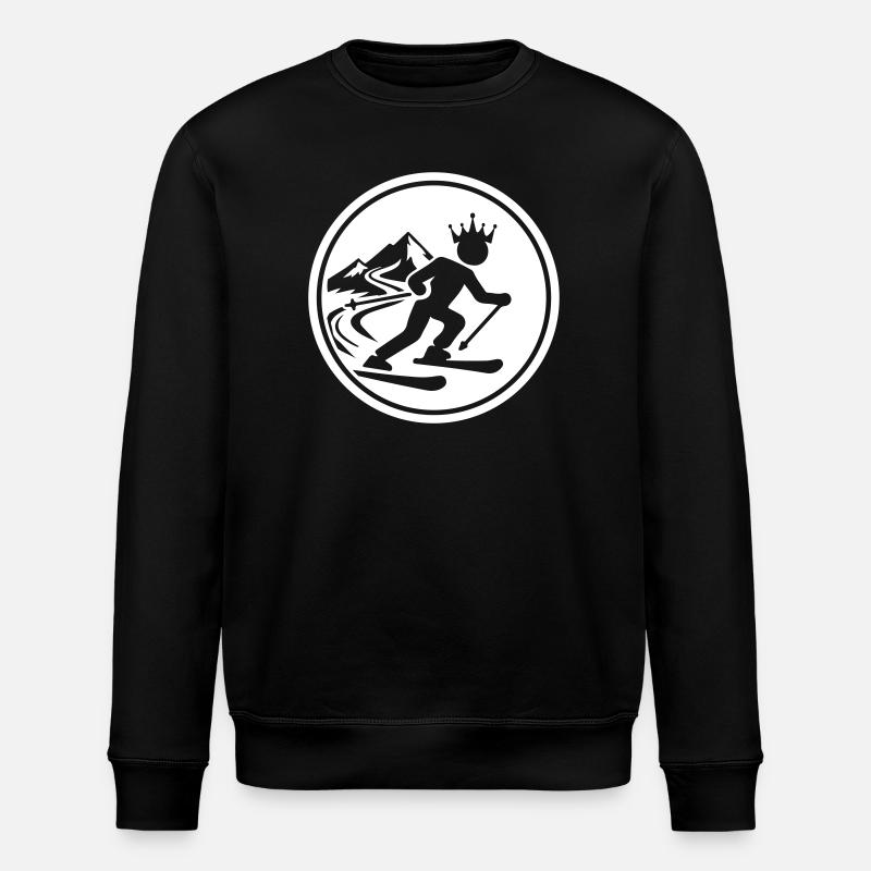 Ski King Skiing - Stanley/Stella ROLLER Unisex Organic Sweatshirt - black