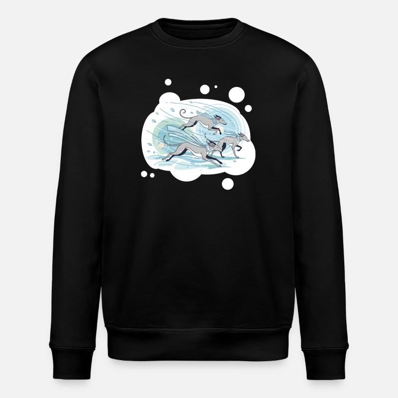 greyhounds - Stanley/Stella ROLLER Unisex Organic Sweatshirt - black