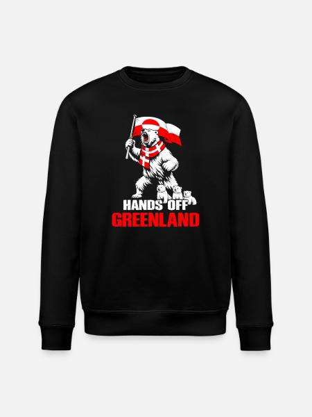 Eisbär und Grönlandflagge - Stanley/Stella Unisex Bio-Sweatshirt ROLLER - Schwarz