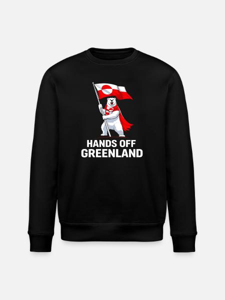 Greenland hands out of contact - Stanley/Stella ROLLER Unisex Organic Sweatshirt - black