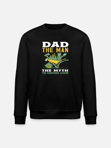 dad the man funny gardening - Stanley/Stella ROLLER Unisex Organic Sweatshirt - black