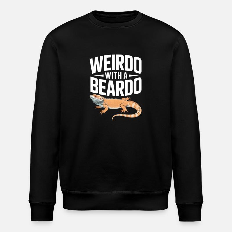 Weirdo mit Bartkind - Stanley/Stella Unisex Bio-Sweatshirt ROLLER - Schwarz