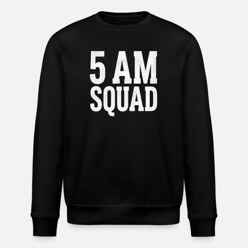 5AM SQUAD Morning Group - Stanley/Stella ROLLER Unisex Organic Sweatshirt - black
