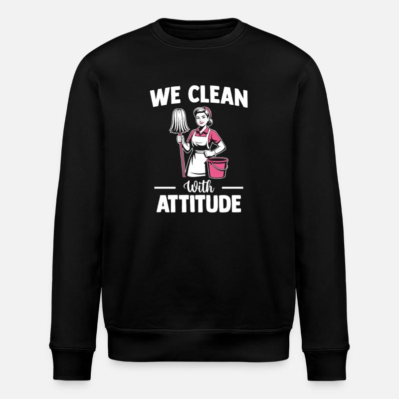 Motif de l’équipe de nettoyage - Sweat bio ROLLER Stanley/Stella Unisexe - noir