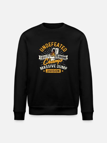 Toilet Clogging Champ Dump Division - Stanley/Stella ROLLER Unisex Organic Sweatshirt - black