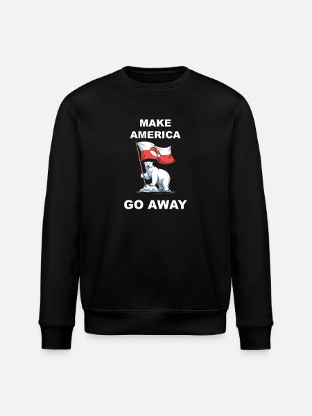 Greenland Make America Go away - Stanley/Stella ROLLER Unisex Organic Sweatshirt - black