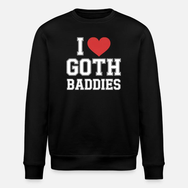 Ich Herz Goth-Bösewichte - Stanley/Stella Unisex Bio-Sweatshirt ROLLER - Schwarz