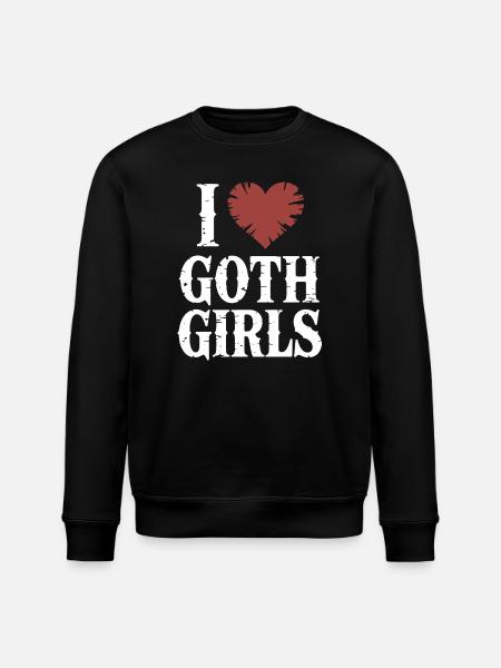 I Love Goth Girls - Stanley/Stella ROLLER Unisex Organic Sweatshirt - black