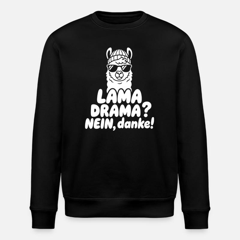Lama Drama Non Merci - Sweat bio ROLLER Stanley/Stella Unisexe - noir