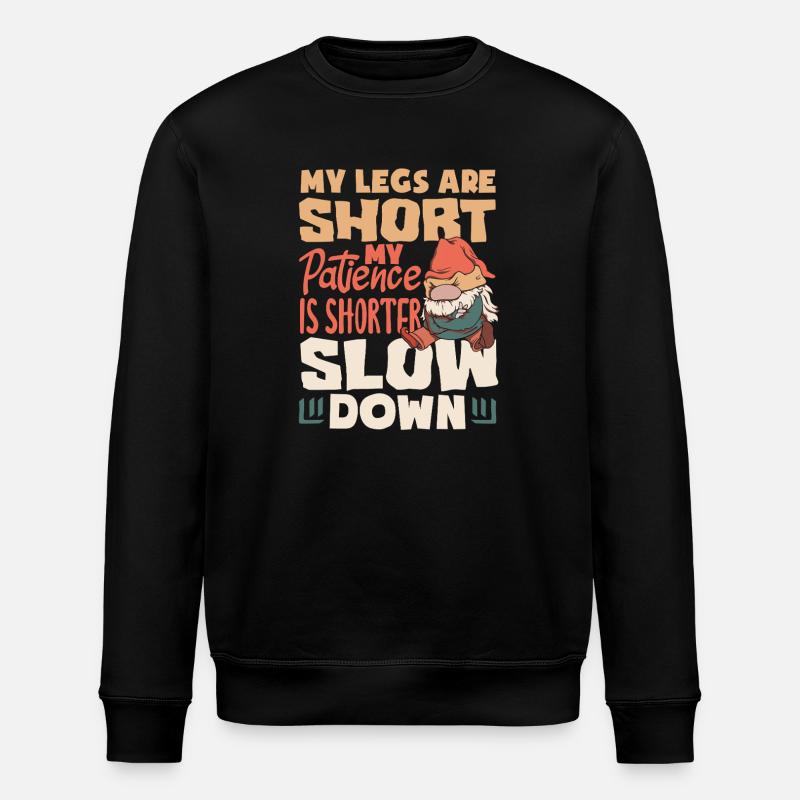 Attends-moi, j’ai de petites jambes - Sweat bio ROLLER Stanley/Stella Unisexe - noir