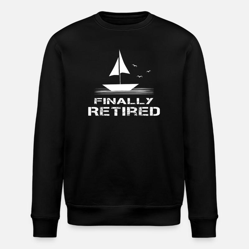 Segelboot Ruhestand endlich in Rente Rentenbeginn - Stanley/Stella Unisex Bio-Sweatshirt ROLLER - Schwarz