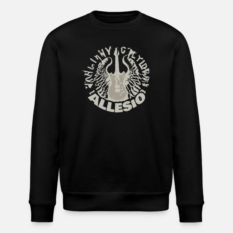 Allesio as a guitar - Stanley/Stella ROLLER Unisex Organic Sweatshirt - black