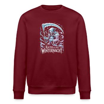  Kälter Als Jede Winternacht Sensenmann Eisiger - Stanley/Stella Unisex Bio-Sweatshirt ROLLER - Burgunderrot - Vorne - Nik (191cm)