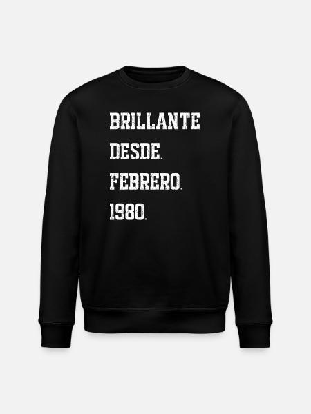 Birthdays, February 1980 - Stanley/Stella ROLLER Unisex Organic Sweatshirt - black
