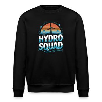 Hydro Squad Renewable Energy Hydropower - Stanley/Stella ROLLER Unisex Organic Sweatshirt - black - Front - Nik (191cm)