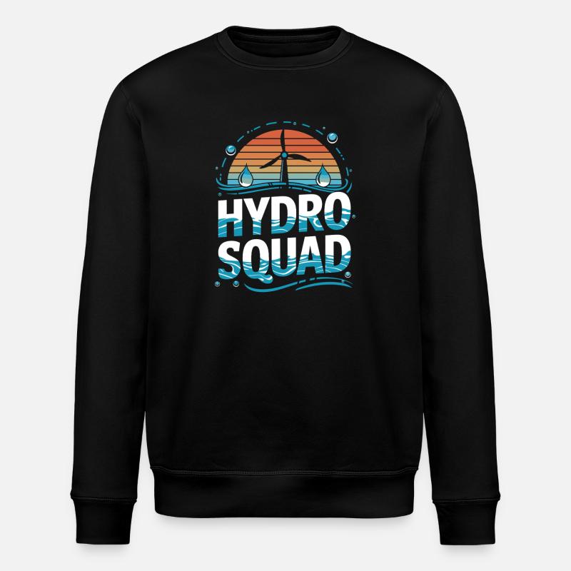  Hydro Squad Erneuerbare Energie Wasserkraft - Stanley/Stella Unisex Bio-Sweatshirt ROLLER - Schwarz