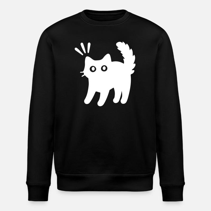 Kater Katze - Stanley/Stella Unisex Bio-Sweatshirt ROLLER - Schwarz
