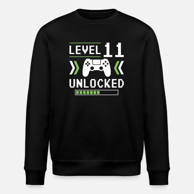 Level 11 - Stanley/Stella Unisex Bio-Sweatshirt ROLLER - Schwarz