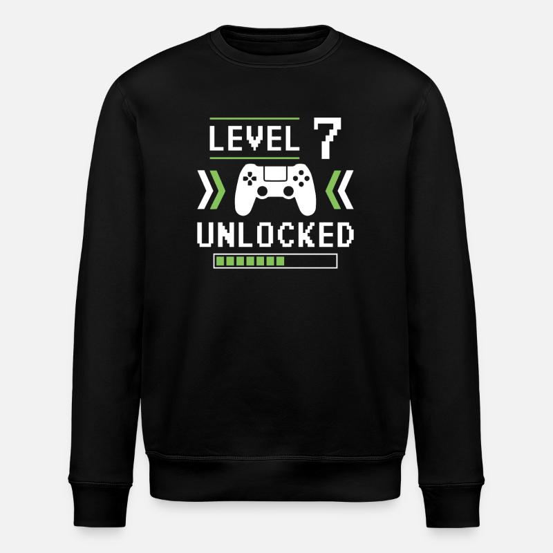 Level 7 freigeschaltet - Stanley/Stella Unisex Bio-Sweatshirt ROLLER - Schwarz