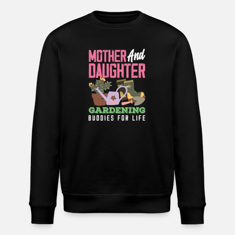 Mutter-tochter-pflanzenliebhaberin Gartenarbeit - Stanley/Stella Unisex Bio-Sweatshirt ROLLER - Schwarz