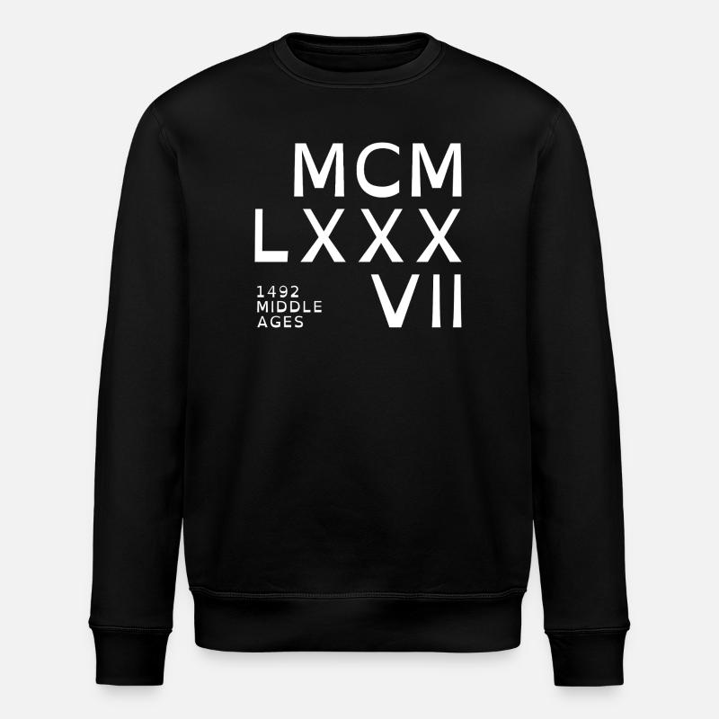 1987_COMPANY_white - Sweat bio ROLLER Stanley/Stella Unisexe - noir