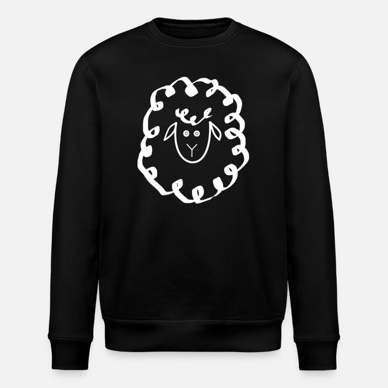 Schaf weiß - Stanley/Stella Unisex Bio-Sweatshirt ROLLER - Schwarz