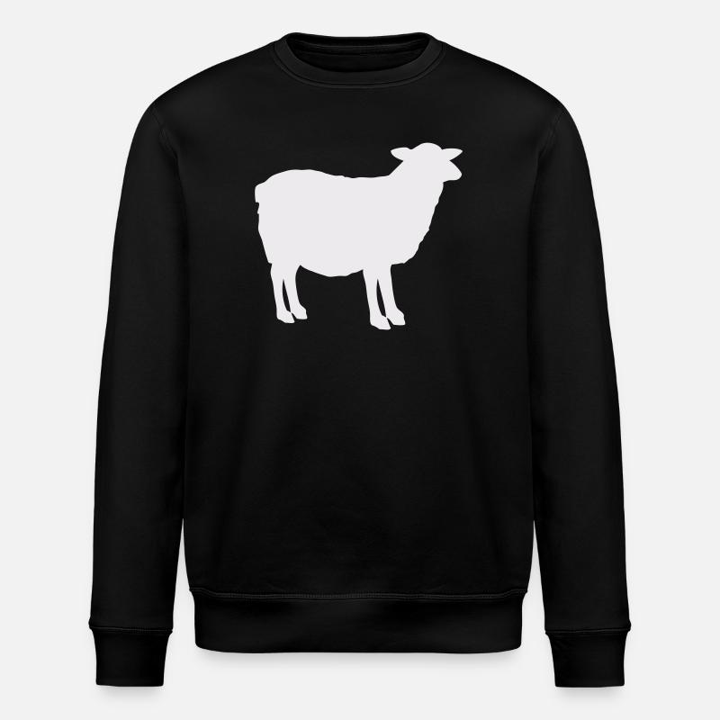 Sheep Silhouette - Stanley/Stella ROLLER Unisex Organic Sweatshirt - black