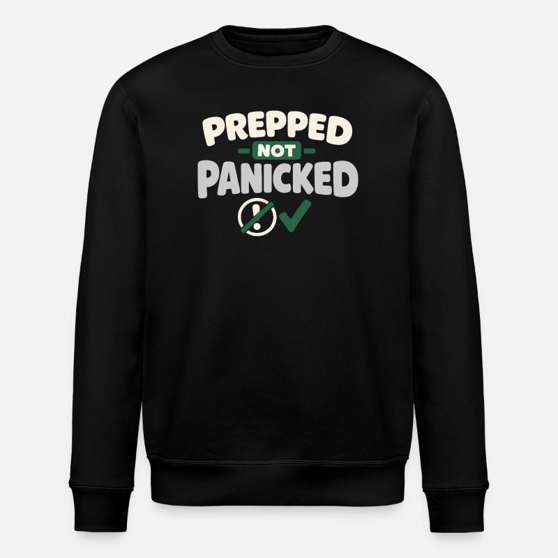 Calmness beats panic, lifestyle, - Stanley/Stella ROLLER Unisex Organic Sweatshirt - black
