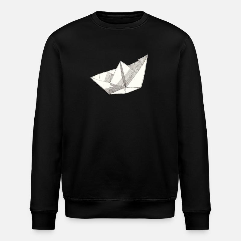 Papierschiff - Stanley/Stella Unisex Bio-Sweatshirt ROLLER - Schwarz