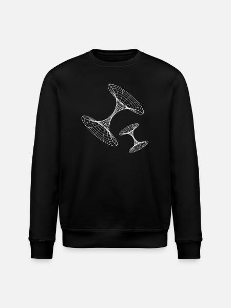 Wireframe Vortex Geometry - Stanley/Stella ROLLER Unisex Organic Sweatshirt - black