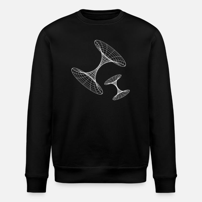 Wireframe Vortex Geometry - Stanley/Stella ROLLER Unisex Organic Sweatshirt - black
