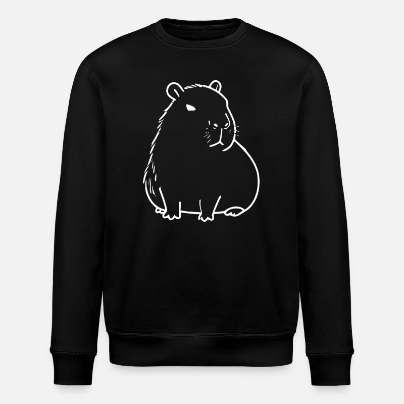 Capybara capybara white - Stanley/Stella ROLLER Unisex Organic Sweatshirt - black