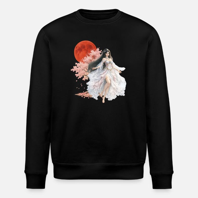 Enchanteresse Fleur au Clair de Lune - Sweat bio ROLLER Stanley/Stella Unisexe - noir