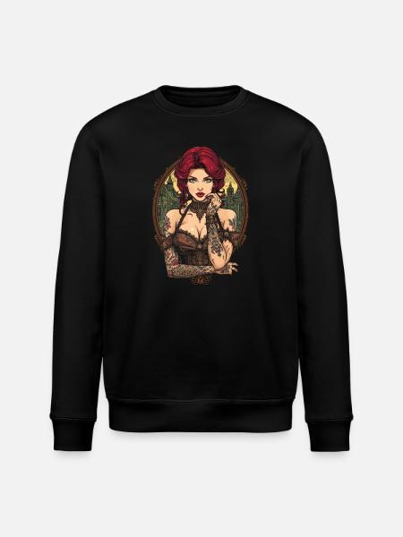 Steam Punk Schöne Frauen Steampunk - Stanley/Stella Unisex Bio-Sweatshirt ROLLER - Schwarz