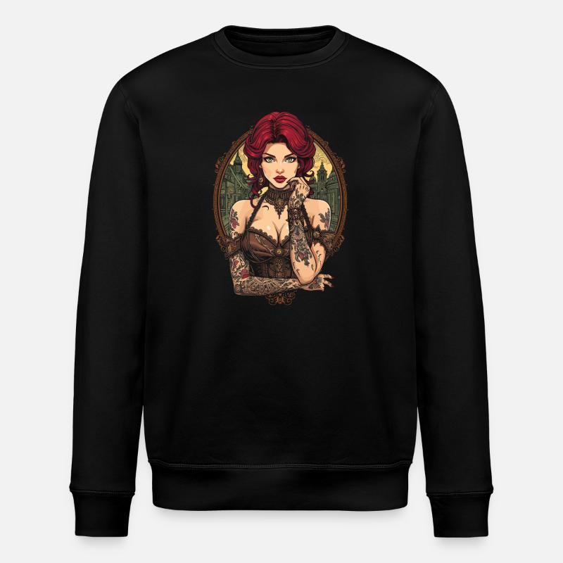 Steam Punk Schöne Frauen Steampunk - Stanley/Stella Unisex Bio-Sweatshirt ROLLER - Schwarz