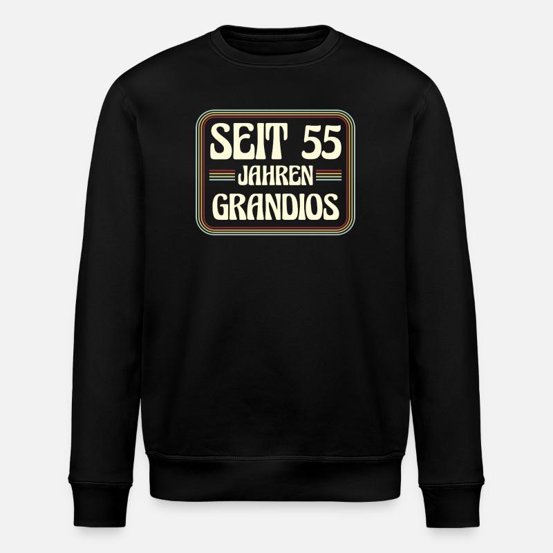 55 ans Anniversaire 55 - Sweat bio ROLLER Stanley/Stella Unisexe - noir