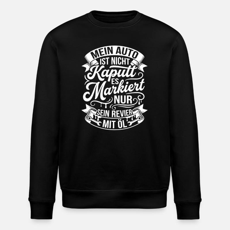 My car marks its territory - Stanley/Stella ROLLER Unisex Organic Sweatshirt - black